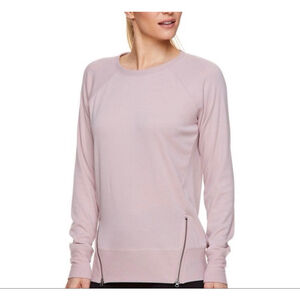 Gaiam Pink Long Sleeve Sweatshirt with Zippers M